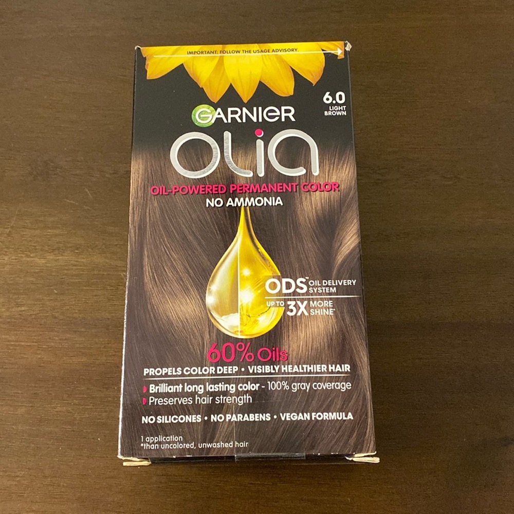 Garnier Olia Oli-Powered Permanent Color 6.0 Light Brown 1 Application